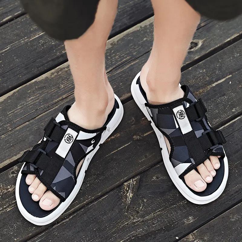 Fashion Men's Sandals Anti slip Versatile Beach Shoes New Summer Slippers Anti odor Dual purpose Men's Fashion Waterproof Cool Slippers