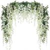 Single Branch Wisteria Wreath 1 Strip/15 Flowers Vine Plants Strips  For Wedding Arches