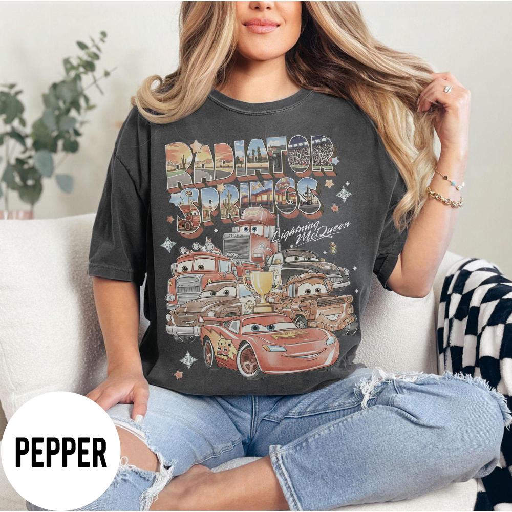Retro Radiator Springs Cars Movie Shirt Lightning McQueen Shirt Cars Movie Shirt Family Trip 2026 Shirts