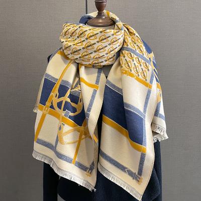 Damen-Schal, Pashminas, Pashmina-Schals, warm, für den Winter, lang, groß, kariert, weich, dick, Deckenschals