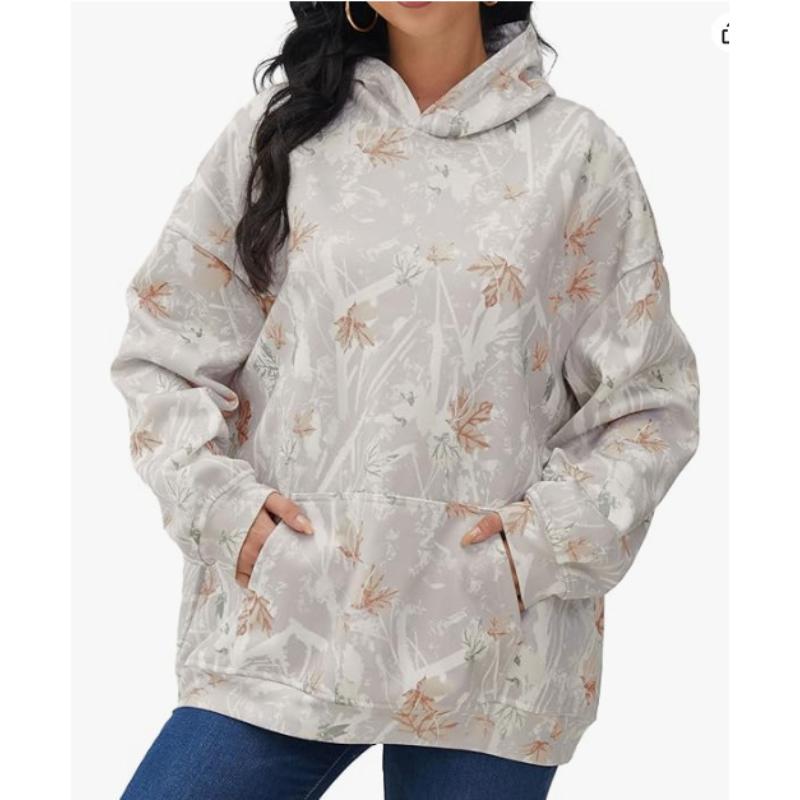 Damen Europäisch Amerikanisch Herbst Neuer Stil Bedrucktes Sport Kapuzensweatshirt Lässig Mode Vielseitig Mit Tasche Oberteil