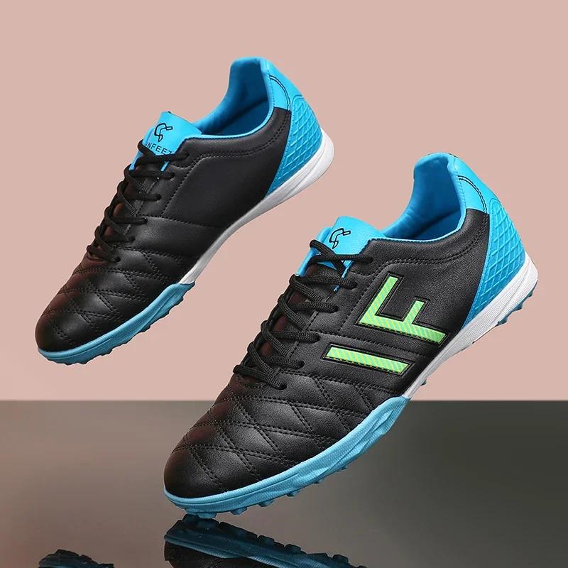 New Men Football Boots Non-Slip Soccer Shoes FG/TF High-quality Sneakers Futsal Hot-selling Indoor Cleats Mid-top Match