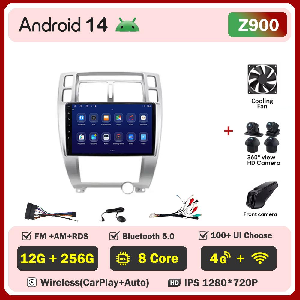 Car Radio Player Android 14 For Hyundai Tucson 1 2004 Carplay Auto Screen Wireless Android Auto Intelligent Car Systems 5G Wifi