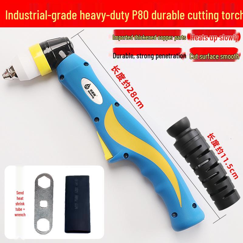 Głowica palnika plazmowego P80: LGK80/100/120, Rękojeść prosta, Kółko prowadzące, Klucz w zestawie