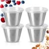 8X Steel Bowl For Sauce Dip Sauce Boat Bowl Dip Bowl Salad Bowl 6 Cm 70 Ml