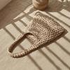 Hand Braided Tote Bag, Large Capacity Boho Handbag, Women Summer Beach Tote, Rope Braided Purse for Street Work Parties Beach Vacation
