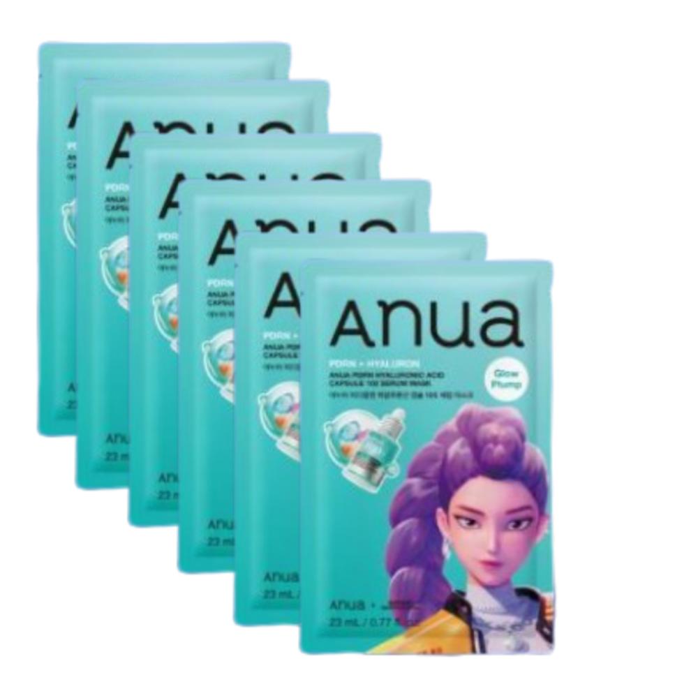

ANUA PDRN Hyaluronic Acid Capsule 100 Serum Mask Deep Hydration & Glow Sheet Mask Set (6 Sheets)