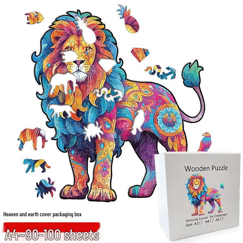 Irregular Animal Dog Penguin Wooden Puzzle in Stock