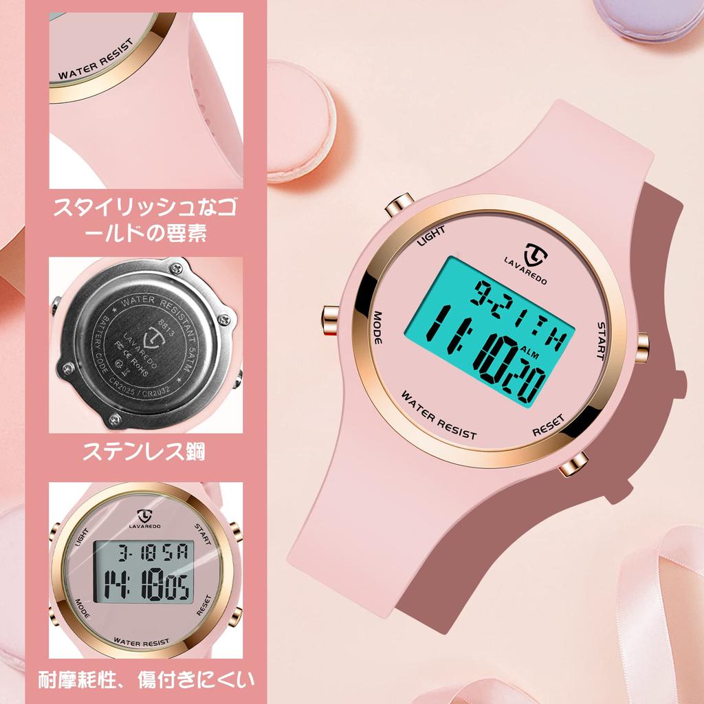 Handgelenk rosa digital Sport Alarm Datum wasserdicht einfach für Geschenk Damenuhr, Armbanduhr, Herrenuhr, Unisex, Kinderuhr, Armbanduhr, Multifunktion, Uhr,