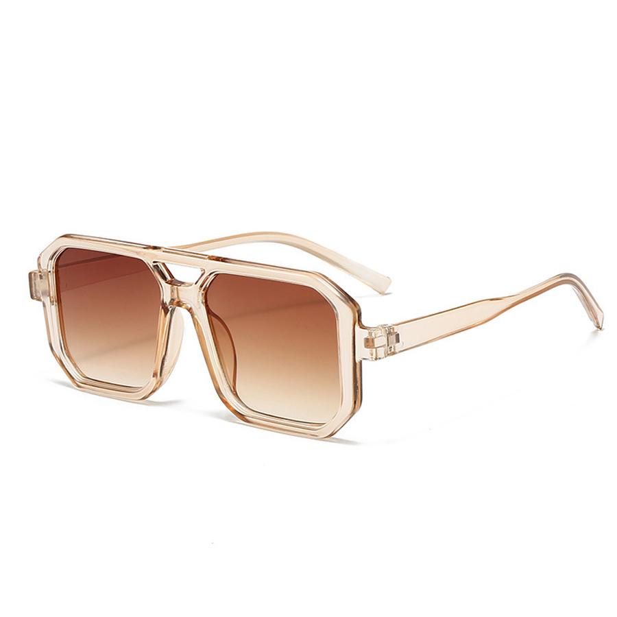 

1pc Women Men Square Sun Glasses Retro Polygon Sunglasses Female Vintage Fashion Oculos De Sol Double Beam Eyeglasses
