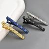 Men's Tie Clip Minimalist Metal Stripe Stylish Necktie Clasp Non-slip for Office Suit Dating Anniversary Gift for Men