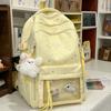 School Bag for Girls, High Aesthetic Value Transparent Pain Bag for Middle School Students, Cute Elementary School Backpack, Large Capacity