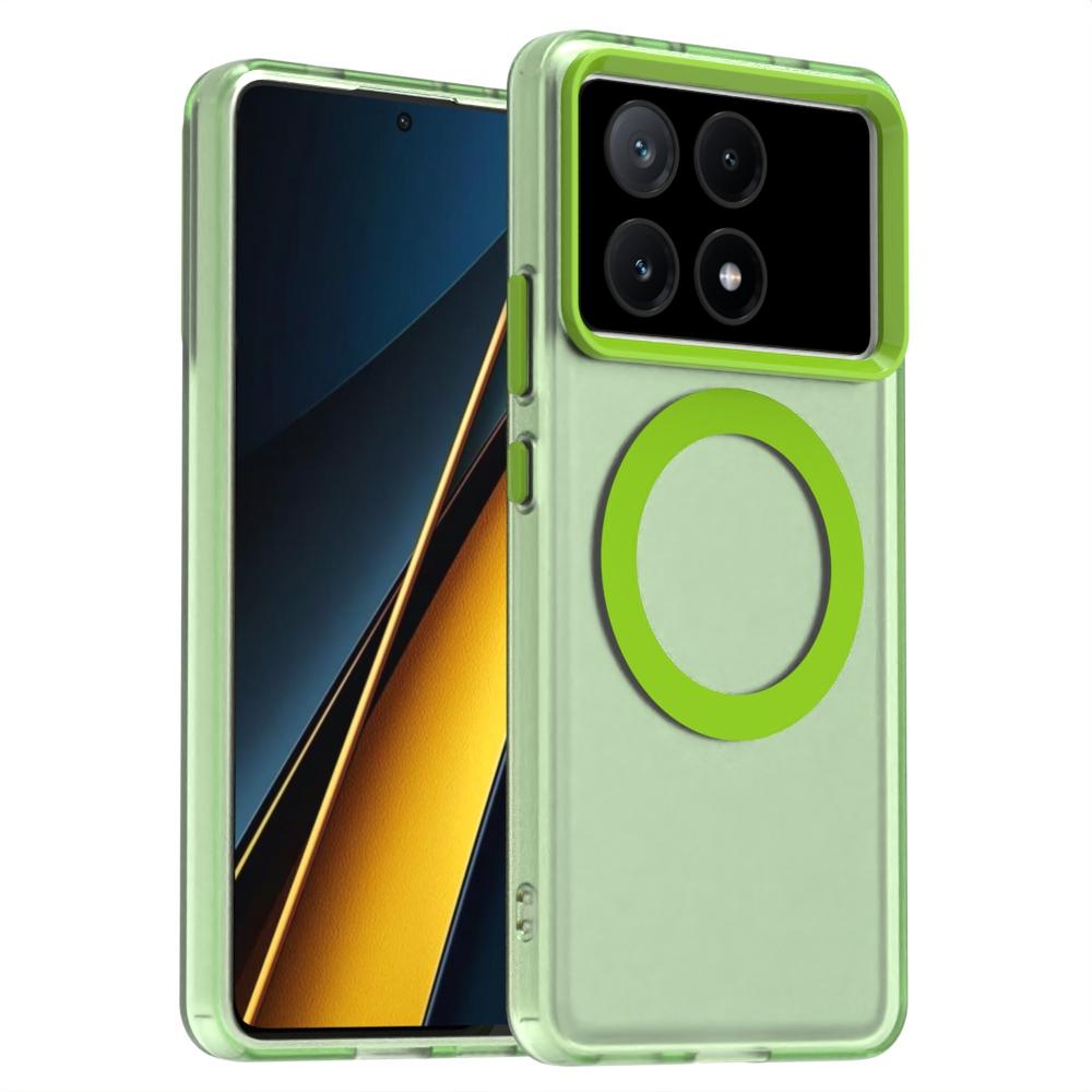 

For Xiaomi Poco X6 Pro 5G/Redmi K70E 5G Case Compatible with MagSafe PC+TPU+PET Anti-Drop Phone Cover Green