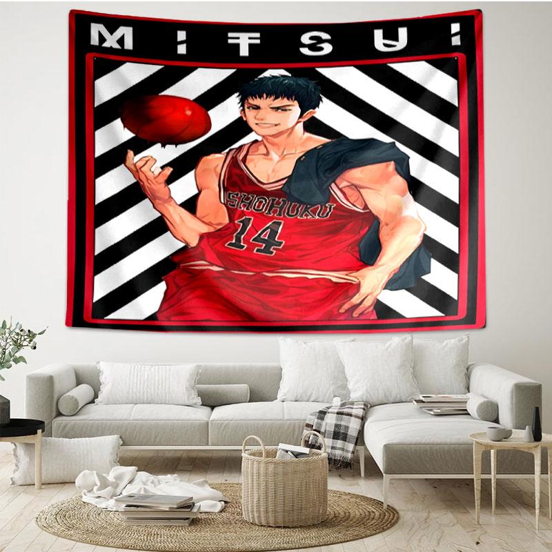 SLAM DUNK Print Tapestry - Portable Wall Decor Cloth, for Home, Dorm, Travel, Bedroom, Living Room - Ideal Birthday Housewarming Gift