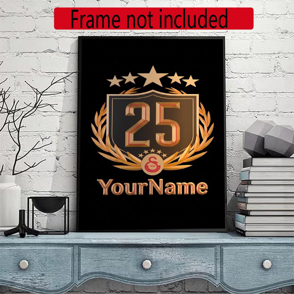 Galatasaray Customize Your Name Diamond Painting Round Diamond Diy Frameless Holiday Artwork Suitable For Home Office Wall Decoration
