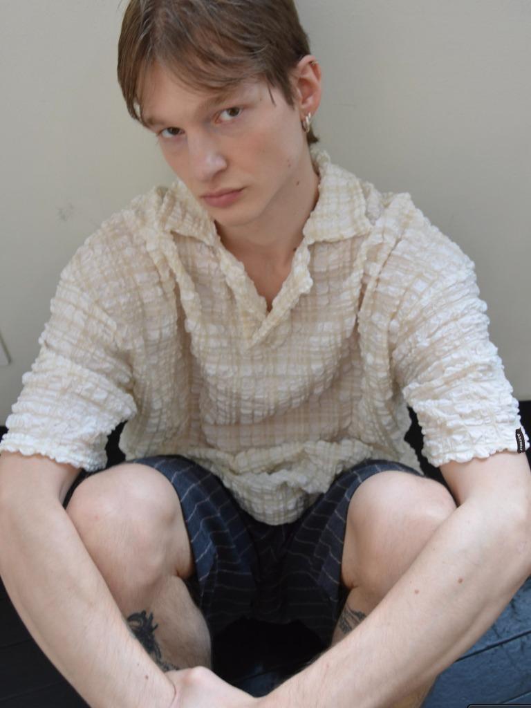 AZENDER Cloud Short Sleeve Shirt Beige