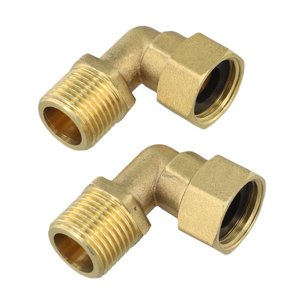 360 Degree Rotatable Brass Fitting 90 Angle Joints Adapter Compatible With Solar Systems Corrosion-resistant Material