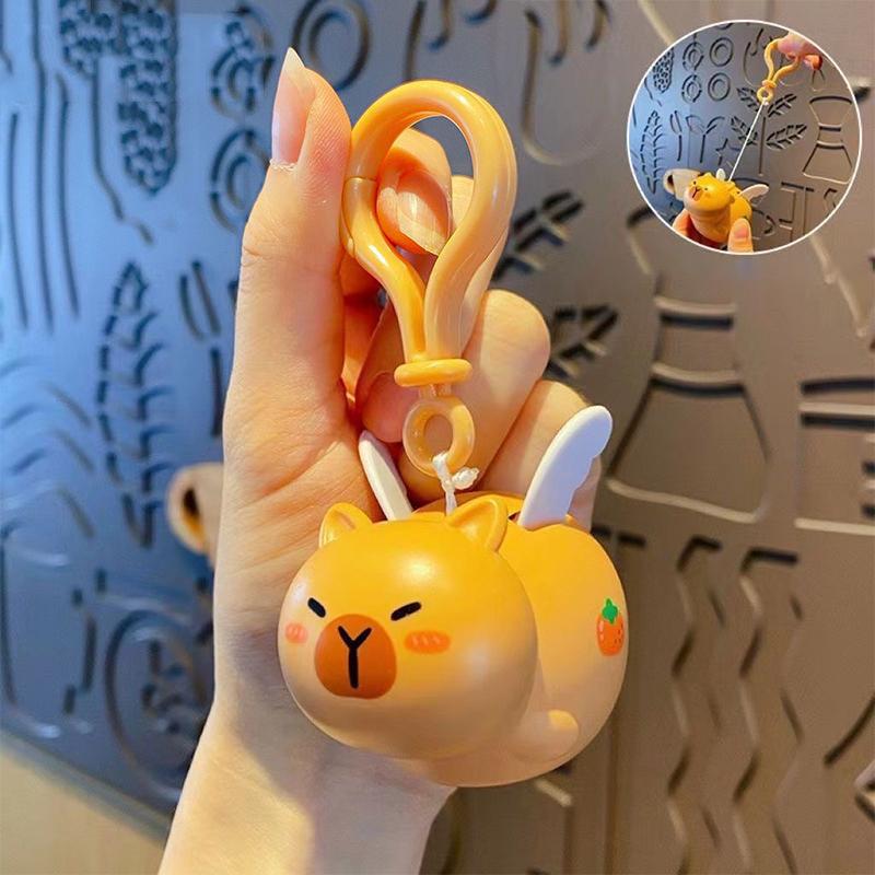 

Творческий забавный тянущий шнурок летающая свинья капибара кукла брелок сумка подвеска амулеты автомобильный брелок декомпрессионные игрушки для детей подарок