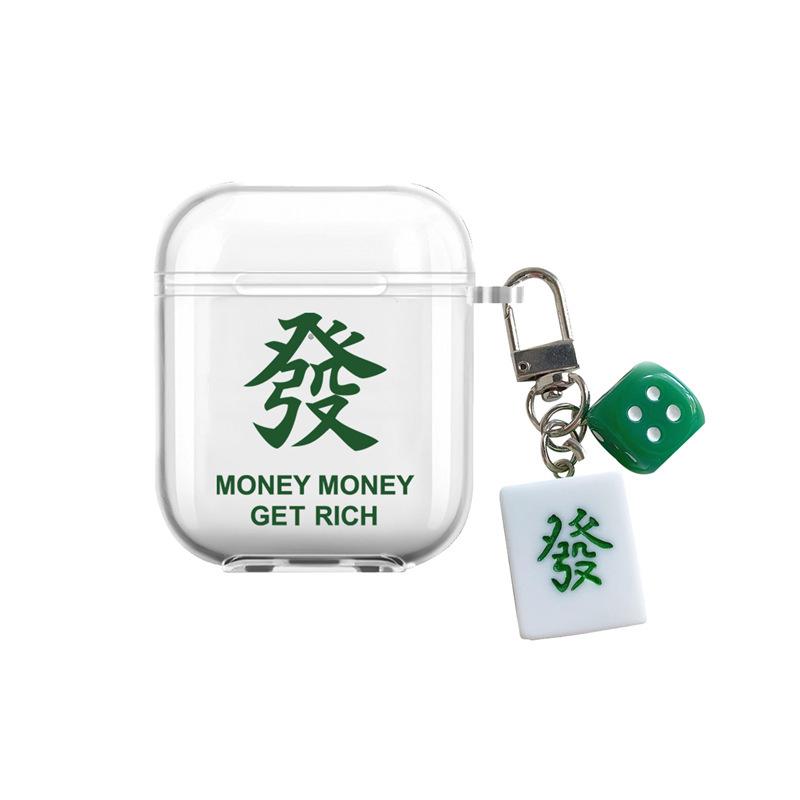 Mahjong Medium Hair for Apple AirPods 4 Generation Pro2 Wireless Bluetooth 1/2/3 Generation Earphone Cover Transparent Soft Case