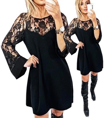 .Elegant Trapezoidal Evening Dress Loose With Lace Xl