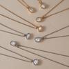 Minimalist Geometric Zircon Pendant Necklace Gold PVD Plated Trendy Jewelry for Women Christmas Gift Idea