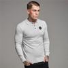 Muscleguys Autumn Youth Long Sleeve T-shirt Men's Lapel Business Casual POLO Shirt