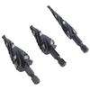 3PCS Spiral Step Drill Bit Set High Speed Steel Hex Shank 4 Flute Bits for Metal Aluminum Wood Plastic 1 8 1 2 1 4 3 4