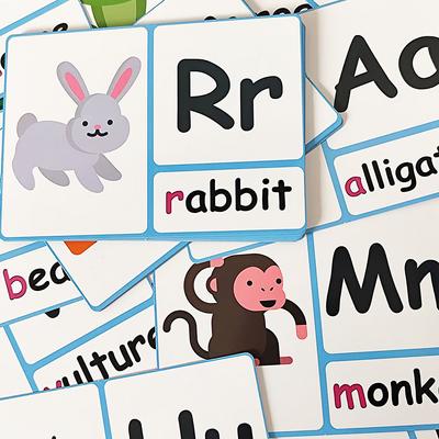 Children'S English Alphabet Spelling Animal Words Kindergarten Puzzle Early Education Alphabet Cognition Spelling Card Toys