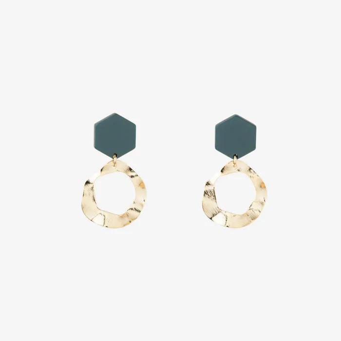 Green Champagne Earrings