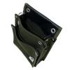 SK11 Canvas Two-Tier Tobi Waist Pouch (National Defense Model TSH-2D-DG) - Slim, Crush-Resistant Bellows Construction, Reinforced Bottom, and Inner Po