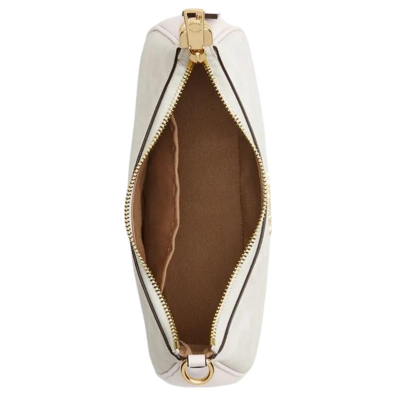 Coach Sac bandoulière Teri 25 Marque Micro Logo Bandoulière amovible Similicuir Moyen Sacs pour femmes Blanc craie CV933-IMXU5