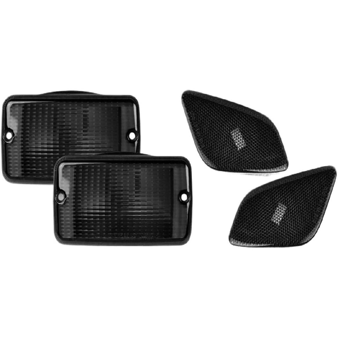 

Flashing Dynamic 4 Pieces/Set Smoke Lens Front Fender Side Marker Light Turn Signal Housings for Jeep for Wrangler TJ 1997-2006 2005 Accessories Side