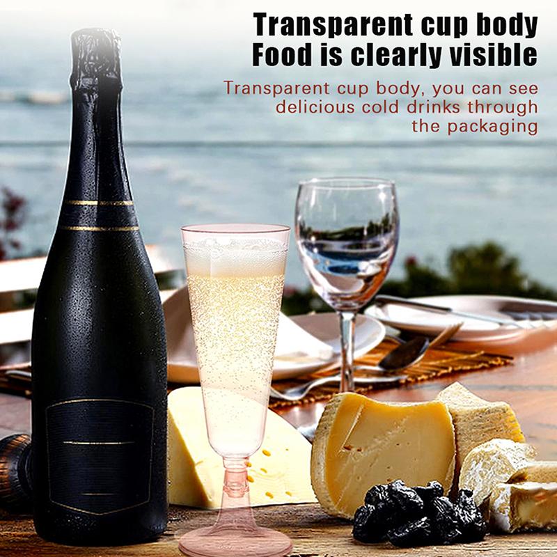 10 Stück Einweg-Plastik-Cocktailgläser Klare Martini-Gläser Rotwein-Pokal Eiscreme-Dessertbecher Mousse-Becher Pudding-Becher