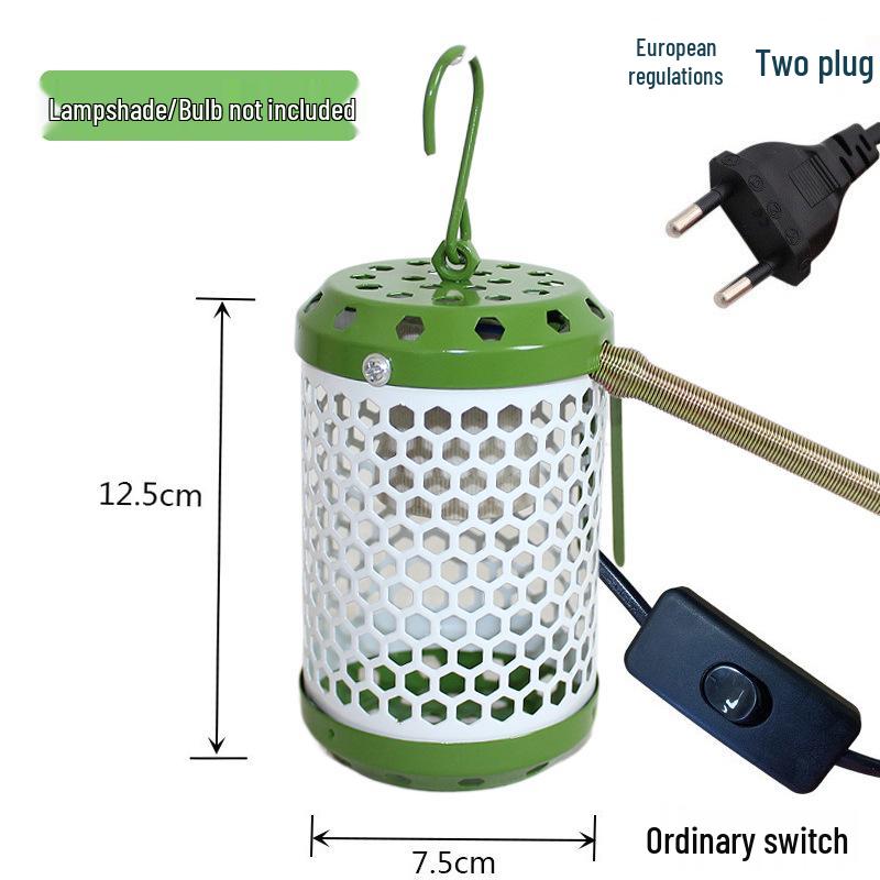 Parrot & Reptile Heat Lamp with Bite-Proof, Anti-Scald Mesh Cover