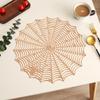 Round Cobweb Table Mat Coasters Hollow Out Heat Insulation Mat Waterproof Non-slip Table Mat