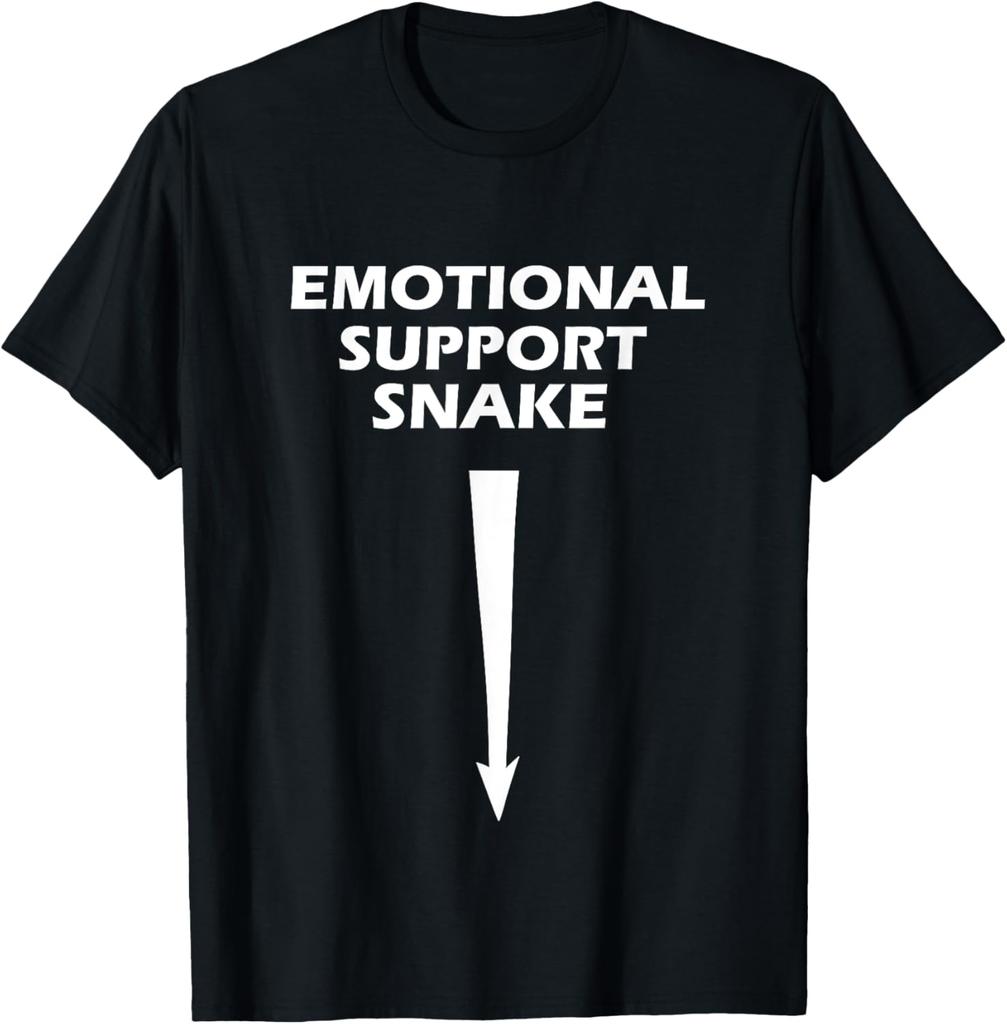 Unisexs Tshirt Emotional Support Snake Graphic Tee Funny Joke Tshirt For Unisex Summer Short Sleeved Unisexs Clothing