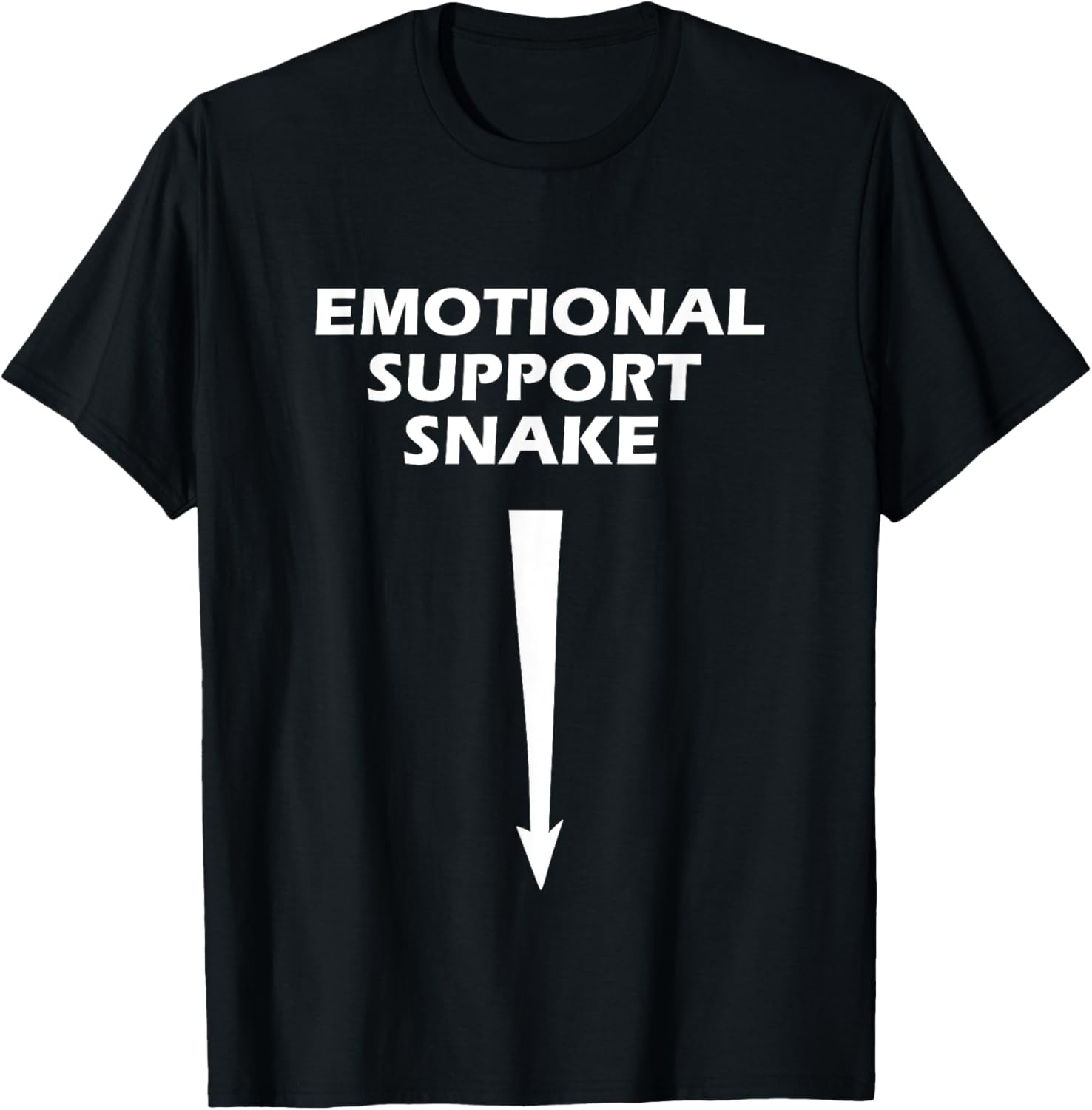 

Emotional Support Snake Graphic Tee Funny Joke TShirt for Unisex S