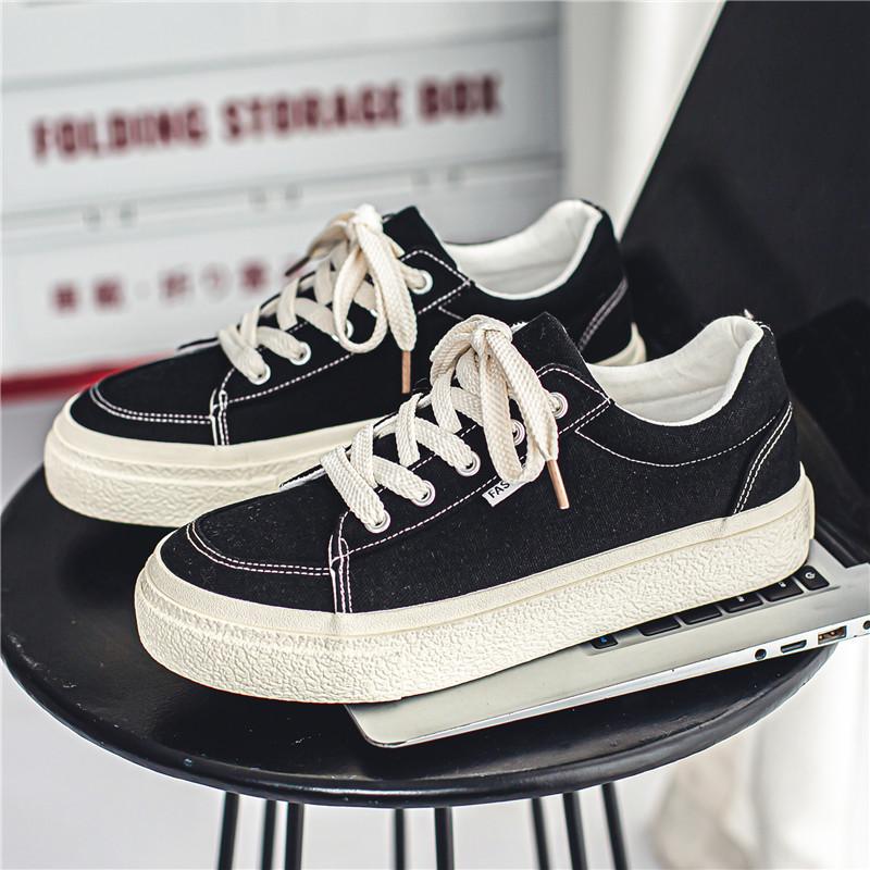 Herren Klassische Mode Lässig Low Top Canvas Skateboardschuhe Studenten Männliche Studenten Trendige Weiche Sohle Atmungsaktiv Bequeme Sneakers