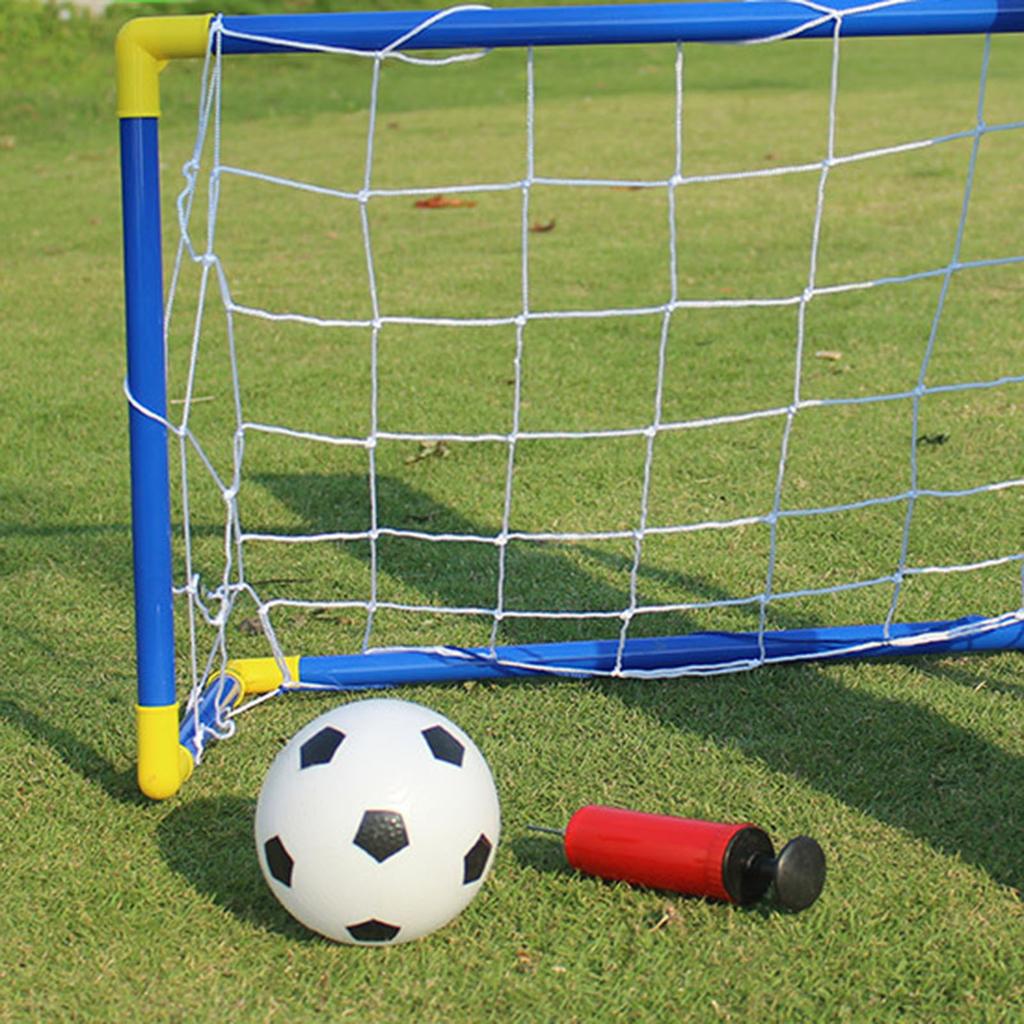 Indoor Mini Folding Football Soccer Ball Goal Post Net Set Pump Kids Sport Outdoor Home Game Toy Child Birthday Gifts Plastic