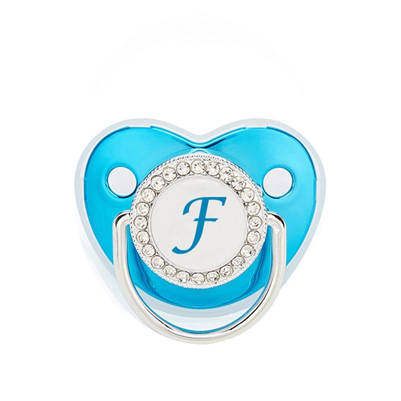 Blue Baby Diamond Pacifier - 26 Letter Teething Soother