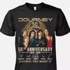 Journey 50. Jubiläum T-Shirt 1974-2024 Unterschrift Anyway You Want It T-Shirt Unisex T-Shirt
