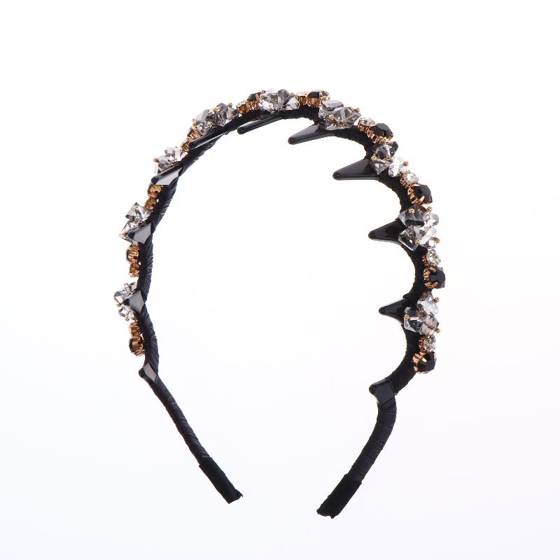 Stylish Rhinestone Hair Hoop Crystal Non Slip with Teeth for Women’s Daily Hair Fashion