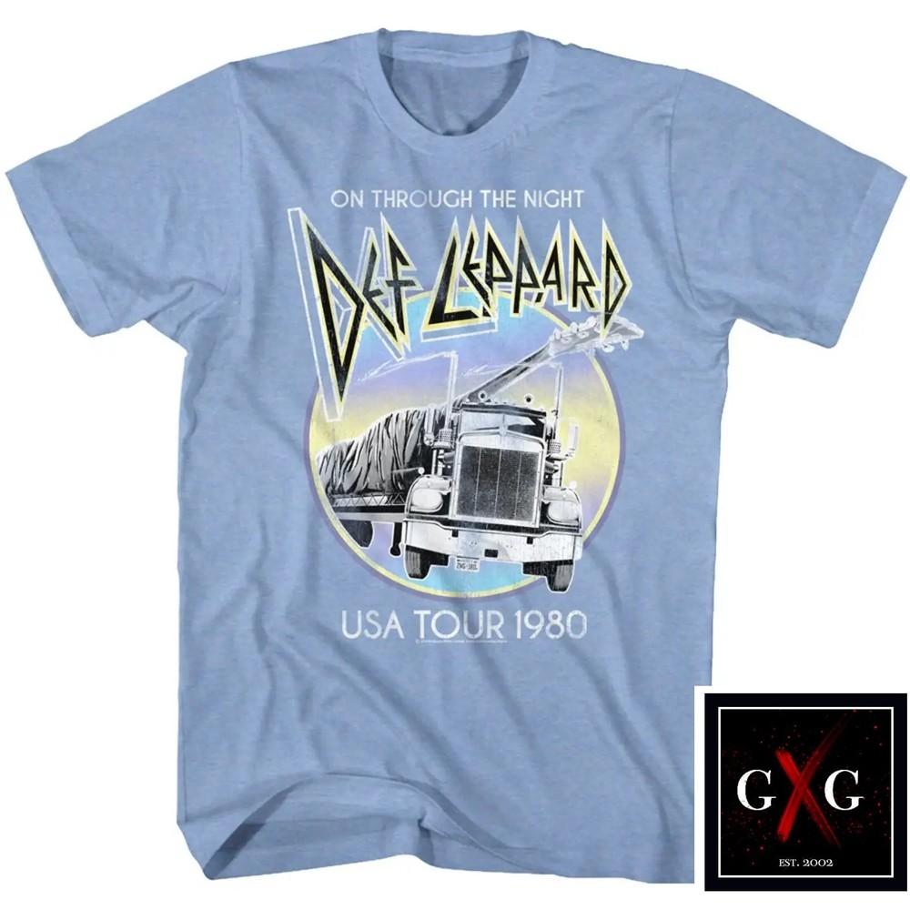 DEF LEPPARD cd cvr ON THROUGH THE NIGHT TOUR 1980 Official SHIRT XL New hysteria Unisex T-Shirt XXXXL