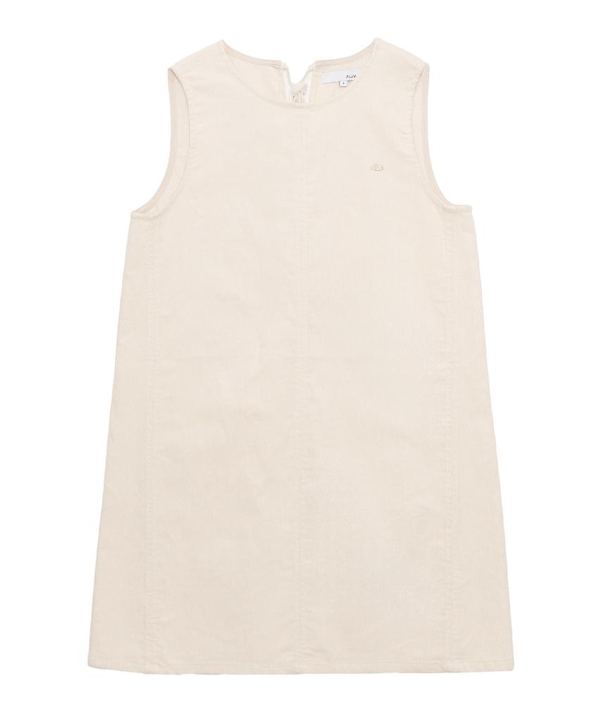 Eilubeu Corduroy Back Slit Sleeveless Dress Aaradr002P
