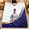 Flannel BlanketCristiano Ronaldo Warm Soft Throw Blanket for Indoor Sofa Bed Living Room Use
