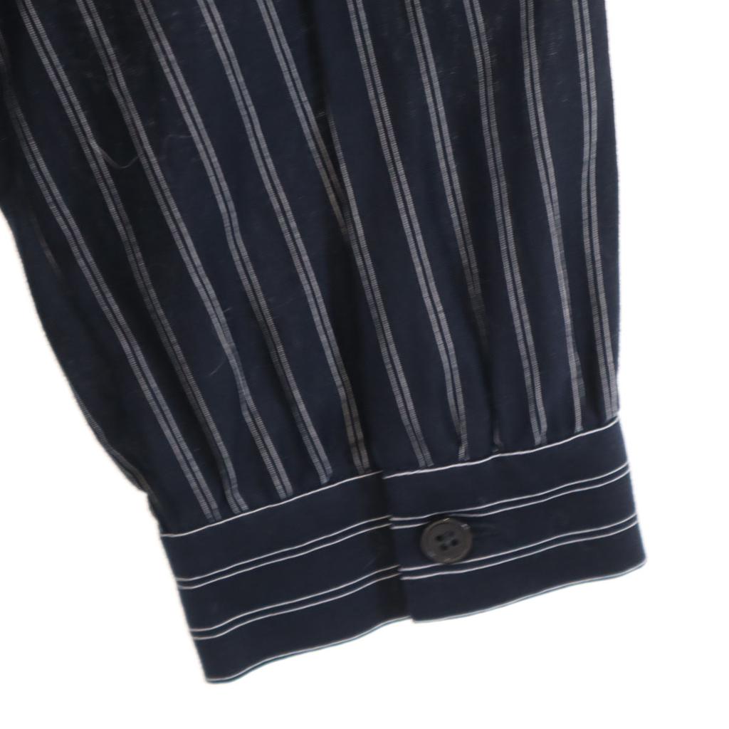 MACKINTOSH PHILOSOPHY Striped Pattern 7 Minutes Sleeve Open Collar Shirt Women Used