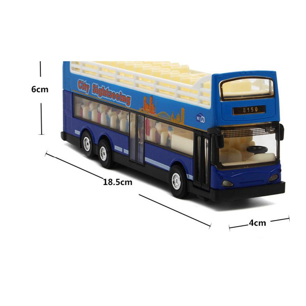 Autobuz din aliaj, autobuz cu două etaje, mașini muzicale cu sunet și lumină, jucării