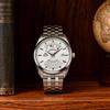 Men's Watch Fully Automatic Mechanical Watch Perpetual Calendar Large Dial Steel Band Waterproof Casual Watch Steel Band All White RA-BA0004S10B