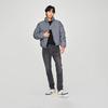 Lee Comfortable Quilted Logo Pattern Zipper Jacket Men outerwear Blue Gray LMT007831204591A05986