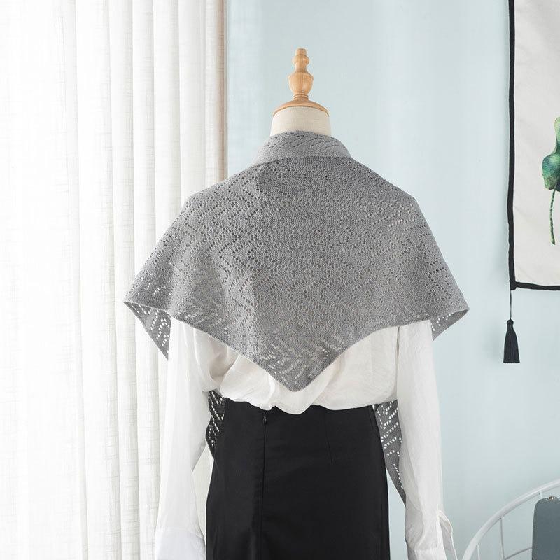 Spring Summer Knitted Triangle Scarf Dual Use Shawl Head Wrap